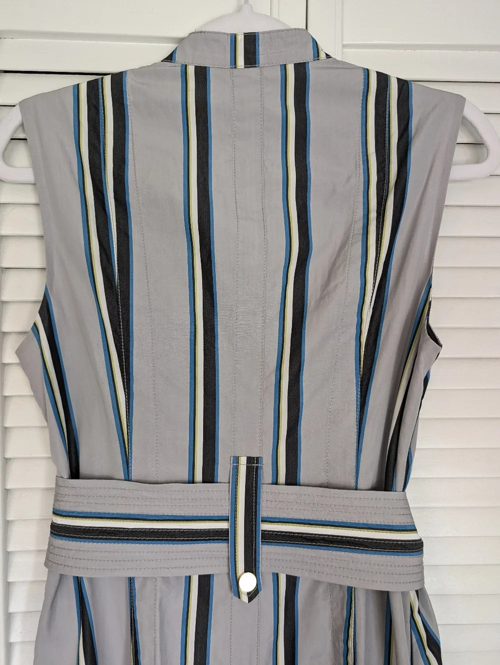 Diane von Furstenberg DVF Striped Belted Maxi Shirtdress – Size 8 – Like New - Picture 9 of 16